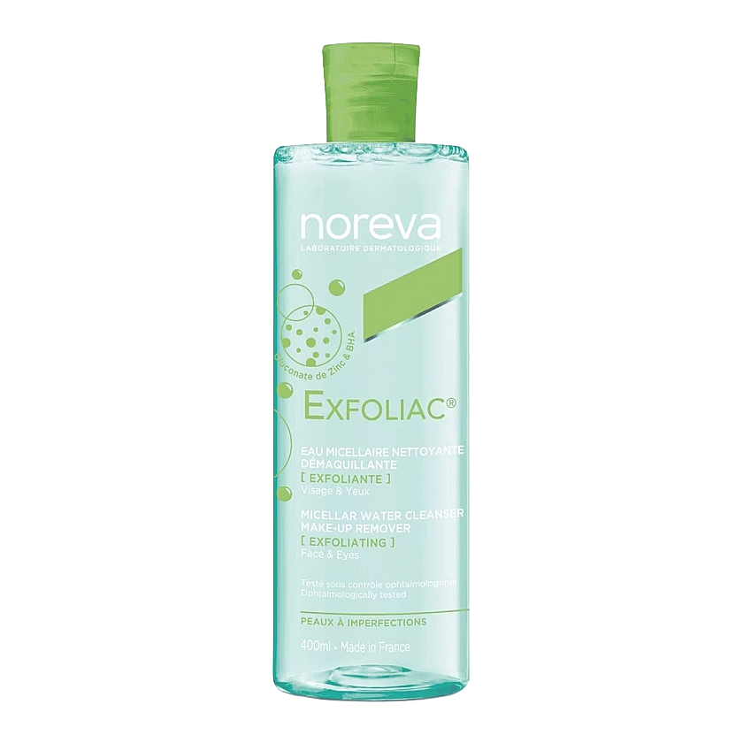 NOREVA EXFOLIAC Exfoliating Micellar Water Cleanser Makeup Remover